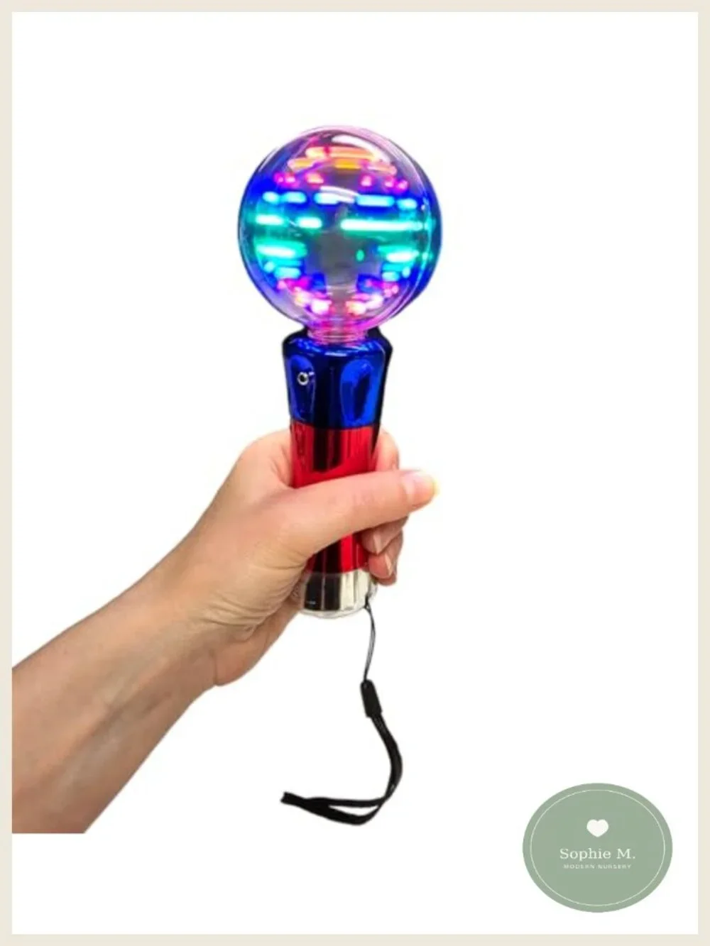 Light-Up Star Magic Spinning Ball Flashing Toy Wand 4 Pack LED Sensory Kids